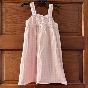 Charming Pink Checkered Kids Nightgown